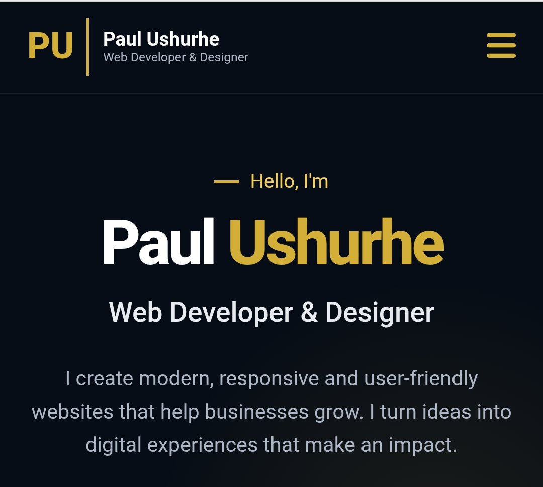 Paul Ushurhe portfolio website